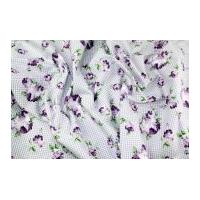 Gutermann Ring a Roses Notting Hill Pied de Coq Rose Poplin Quilting Fabric Light Purple