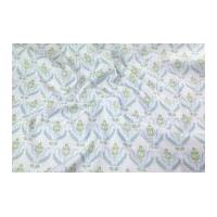 Gutermann Ring a Roses Notting Hill Flower Ornament Poplin Quilting Fabric Light Blue