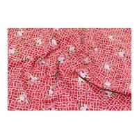 gutermann ring a roses fenton house rose poplin quilting fabric raspbe ...