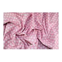 Gutermann Ring a Roses Summer Loft Ring of Flowers Poplin Quilting Fabric Pastel Pink