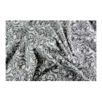 Gutermann Ring a Roses Long Island Ornamentation Poplin Quilting Fabric Grey