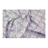 Gutermann Ring a Roses Long Island Garden Poplin Quilting Fabric Grey