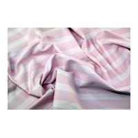 Gutermann Ring a Roses Long Island Stripes Poplin Quilting Fabric Pink