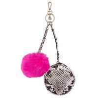 Guess-Keyrings - Tenley Pom Pouch Keychain - Brown