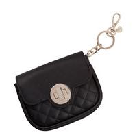 guess keyrings wilson pouch keychain black