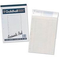 guildhall account pad 8 column summary a4 gp8s