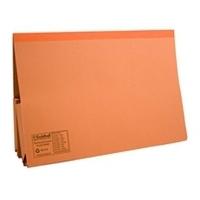 guildhall double pocket legal wallet foolscap orange