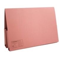 guildhall double pocket legal wallet foolscap pink