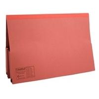 guildhall double pocket legal wallet foolscap red