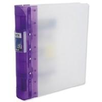 Guildhall GLX Ergogrip Binder Polypropylene 8 Prong/4 Ring 55mm A4 Frost Lilac Ref 4544 [Pack 2]