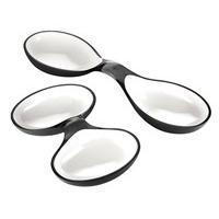 guzzini two tone interlocking dishes set of 2 grey