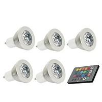 GU10 LED Spotlight 1 150 lm Remote-Controlled Decorative AC 85-265 V 5 pcs