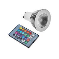 gu10 3w 100 lm rgb remote controlled led spotlight ac 100 240 v