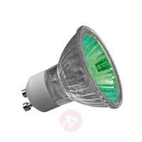 GU10 50W halogen reflector bulb Truecolor green