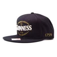 Guinness Snapback Baseball Cap With Embroidered Logo Black (sb0dgsgns)