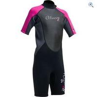 Gul G-Force Junior Girls\' 3mm FL Shorti Wetsuit - Size: JS - Colour: Black / Pink