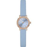 GUESS Ladies round Rose Gold and Blue Watch