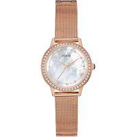 GUESS Ladies Rose Gold Mesh Bracelet Watch