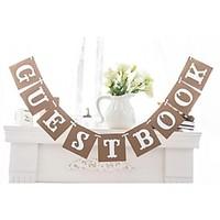 Guest Book Bunting Wedding Party Banner Garland Photo Props Hanging Decor