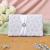 Guest Book Satin Classic Theme Floral ThemeWithPetals