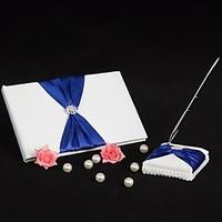 Guest Book Pen Set Satin Beach ThemeWithBow