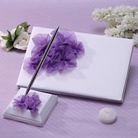 Guest Book Pen Set Satin Garden Theme Floral ThemeWithSash