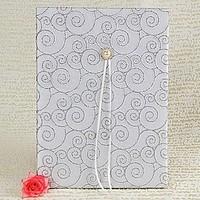 Guest Book Satin Garden ThemeWithFaux Pearl