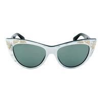 gucci ladies sunglasses white marble and black