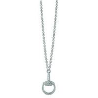 gucci horsebit light silver necklace 55cm