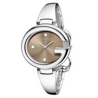 Gucci Guccissima ladies\' brown dial bangle watch - large version