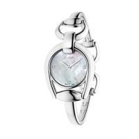 gucci horsebit ladies diamond set and mother of pearl dial stainless s ...