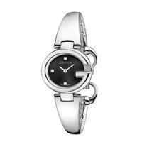 Gucci Guccissima diamond-set stainless steel bangle watch - small