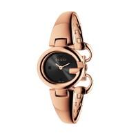 gucci guccissima ladies rose gold tone bangle watch small