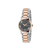 Gucci G-Timeless ladies\' rose gold-tone and stainless steel bracelet watch