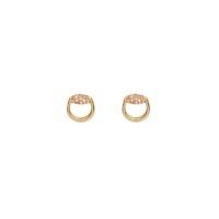 Gucci Horsebit 18ct gold 0.28 carat brown diamond stud earrings