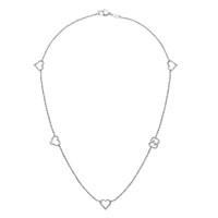 Gucci Boule silver heart and GG necklace - 45cm