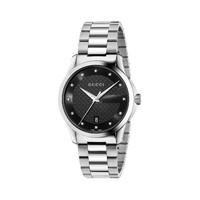 Gucci G-Timeless men\'s diamond dot dial stainless steel watch