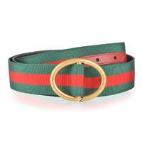 GUCCI Reversible Web And Leather Belt