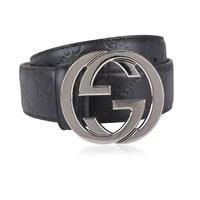 gucci interlocked embossed belt