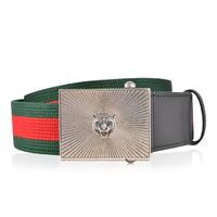 GUCCI Web Belt With Tiger Buckle