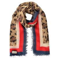 GUCCI Leopard Web Trim Scarf