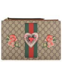 GUCCI Supreme Heart Web Clutch Bag