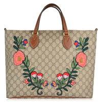 gucci embroidered gg shopper tote