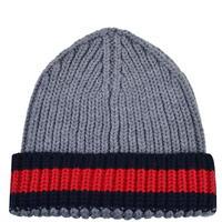 GUCCI Webbed Trim Beanie Hat