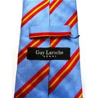 Guy Laroche Cornflower Blue And Red Silk Tie
