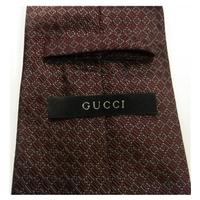 Gucci Claret Silk Patterned Tie