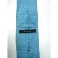 gucci sky blue with v design patterned designer silk tie