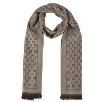 gucci wool gg jacquard scarf