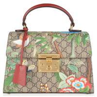 gucci padlock tian print bag