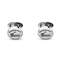 Gucci Craft Silver Engraved Round Cufflinks YBE34127700100U